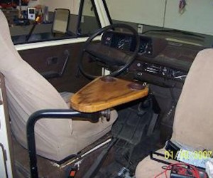 The arm rest cup holder table for the Vanagon
